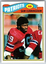 1977 Topps #229 - Sam Cunningham New England Patriots (NM) *HGCARDS*