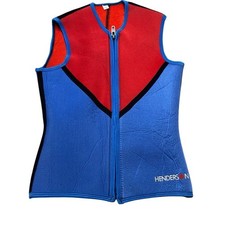 Henderson Neoprene Wetsuit Vest Front Zip – Red & Blue Dive Jacket Medium