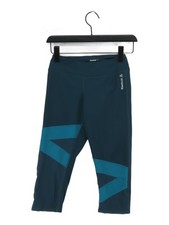 Reebok Women's Leggings XS Blue Polyester with Elastane Capri