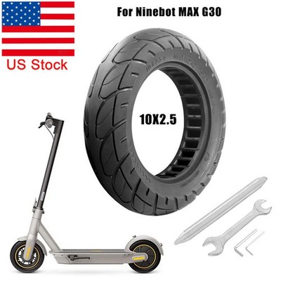 For Ninebot Max G30 Electric Scooter Parts 10inch 60/70-6.5 Rubber Solid Tire ES