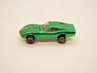 Hot Wheels Redline 1968 U.S. Custom Corvette Bright Green W/ rare dark interior
