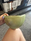 Frankoma Ceramic Pottery Bowl Green Brown Matte Round Decorative