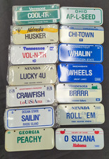 Vintage 1988-90 Mini Bicycle License Plates Lot Of 14