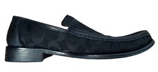 COACH MONOGRAM BLACK VIVIAN G2 LOAFERS TONE ON TONE BLK, MADE ITALY SZ 7B GPOC