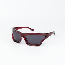 Loewe LW40143U 66A Sunglasses Unisex Shiny Red Smoke Shield New