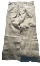 Vintage 70s Farah USA Trousers Pants Hopsack Polyester Brown size 40 L 28 Inseam