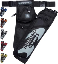 LEGEND XT320 Archery Quivers - Nylon Hip with 3 Right Handed, Black 