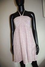 Madewell Women's Short Halter Dress 100% Silk Lined Patterned Size 2