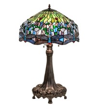 Meyda Tiffany 47552 3 Light 31" Tall Tiffany Table Lamp - MultiColor