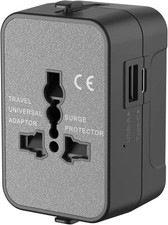 Universal Travel Adapter USB C All in One Worldwide Plug EU UK US AU                