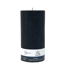 Mainstays Single Wick 3" x 6" Pillar Candle, Unscented, Black