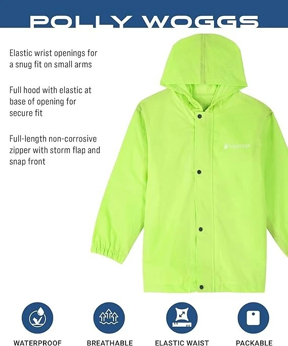 Водонепроницаемый дождевик FROGG TOGGS Youth Polly Woggs — небольшая куртка и брюки - Изображение 2 из 4