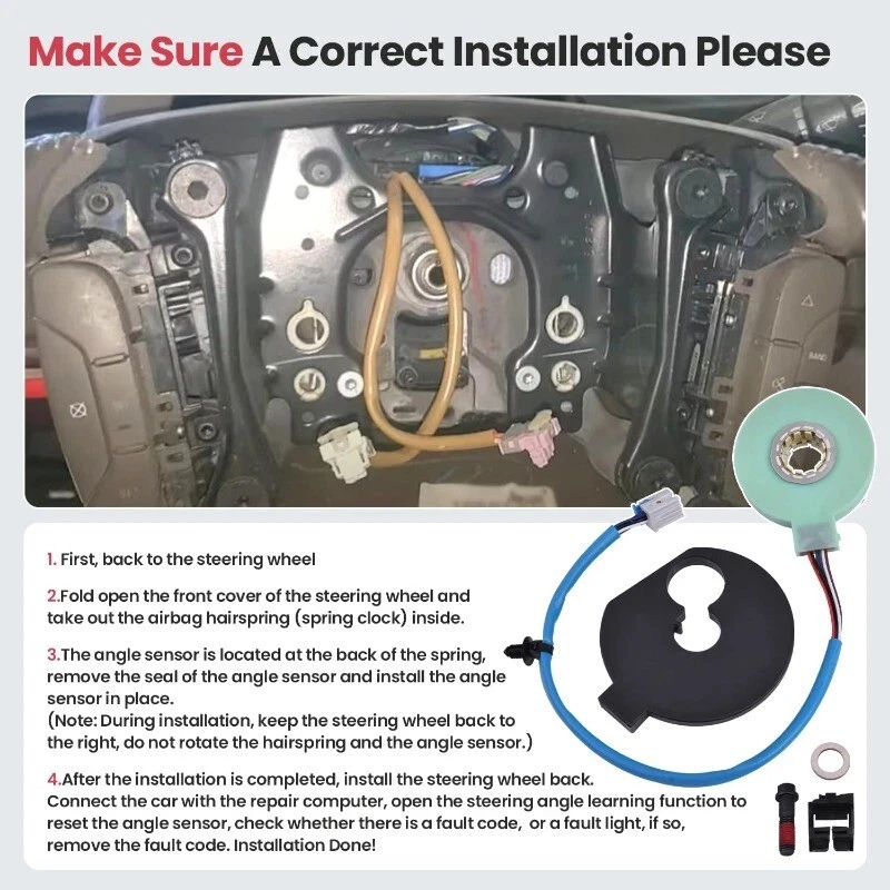 Sensor de par de dirección asistida para Chevrolet Malibu 2004-2012 Pontiac G6 2006-2010 Foto 3 de 4