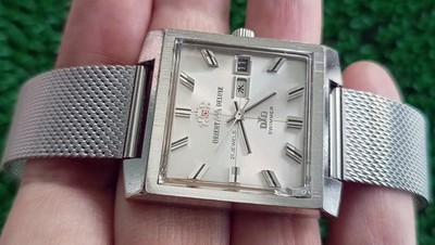 Rare Vintage Orient AAA Deluxe DXO Swimmer TV case Automatic 21 