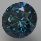 Cert 0.83 Carat Vivid Blue VVS1 Round Brilliant Natural Enhanced Diamond 5.79mm — photo 2