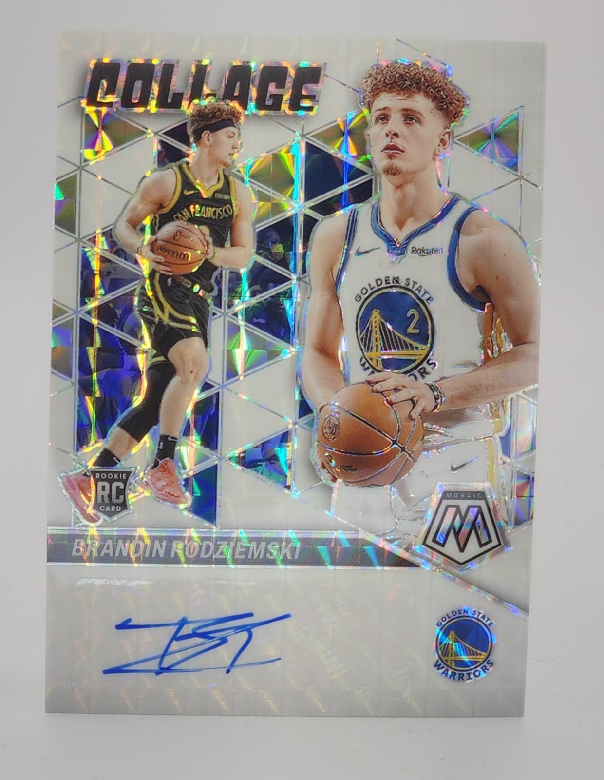 Brandin Podziemski 2023 Mosaic #CM-POD Collage Autographs - White (/25) Rookie