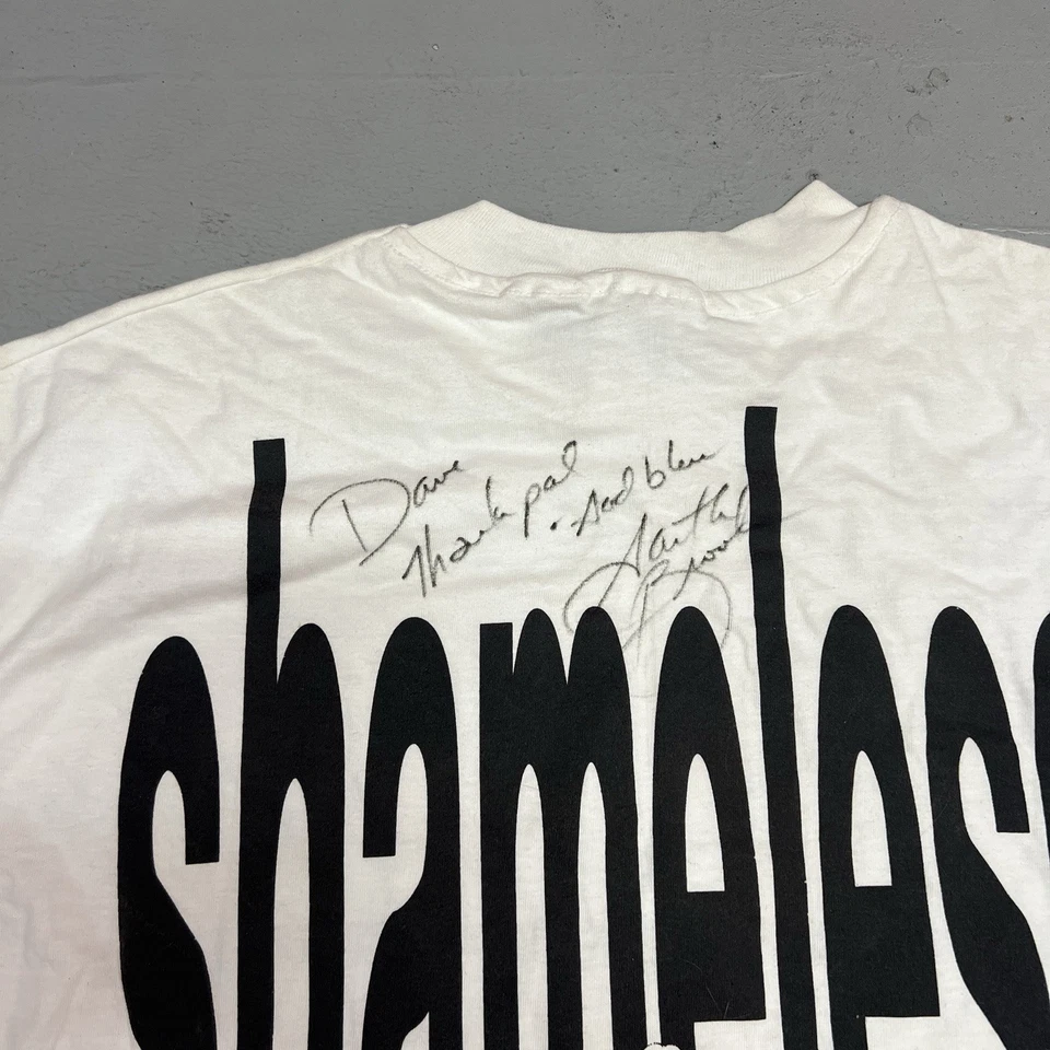 VTG 1991 Garth Brooks Shameless Ropin the Wind Tour Single Stitch T-Shirt SIGNED - Image 4 of 4