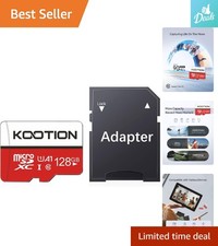 High-Speed 128GB Micro SD Card with Adapter - C10 and Water-Resistant Technology