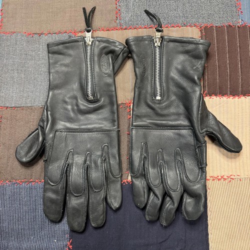 Vintage 2000s Vanson Leathers Rockabilly Motorcycle Gloves Black Riding Size M