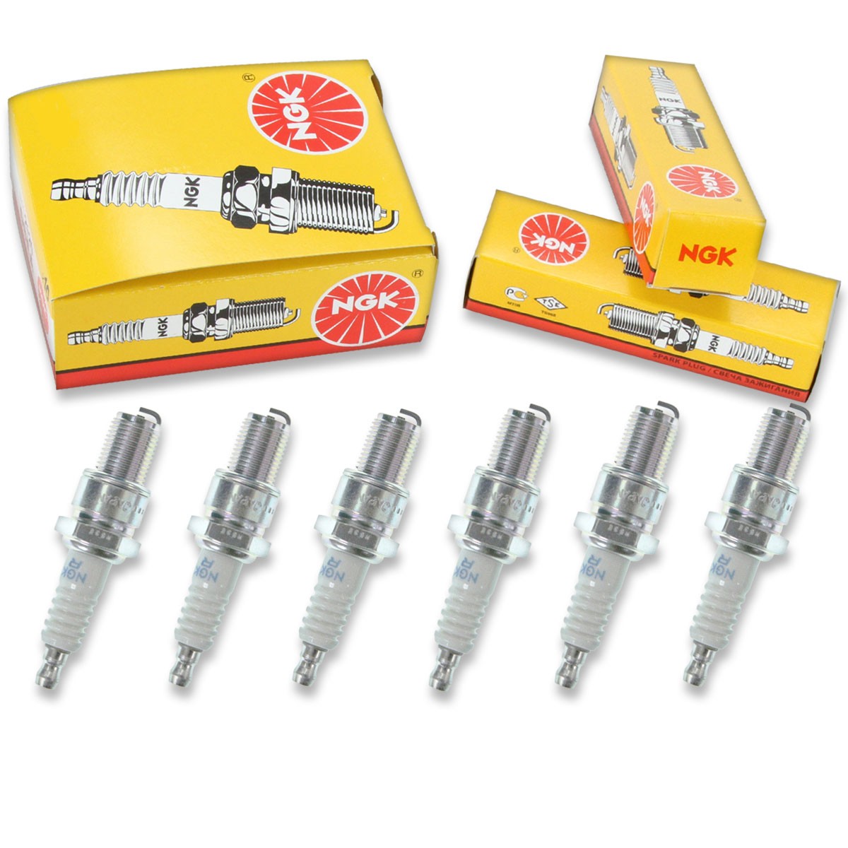 6 pcs NGK Standard Spark Plugs for 1967 Chevrolet P10 Series 4.8L L6 - ys