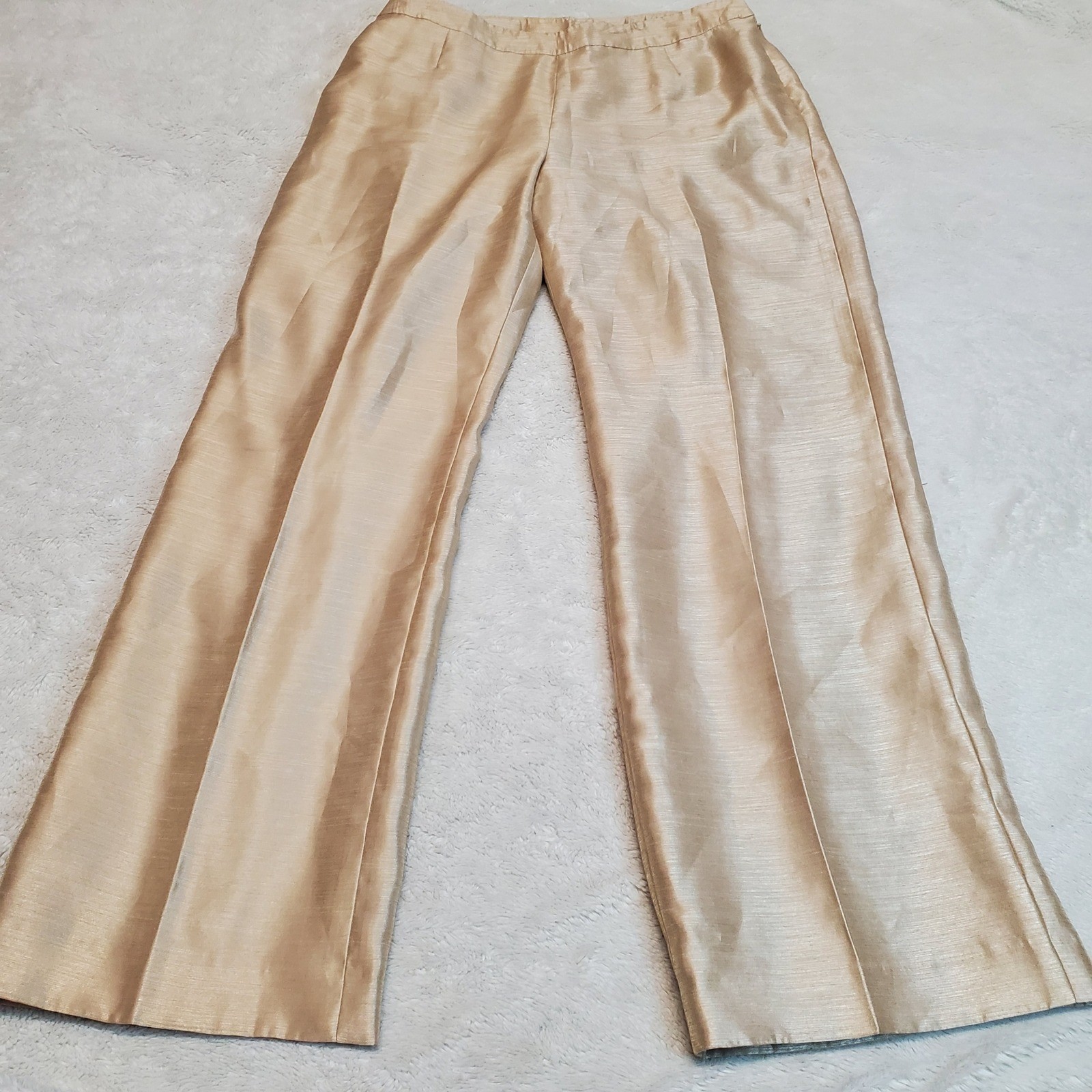 Le Suit Gold Holiday Gatsby Office Formal Classic Suit Set Jacket Pants 8 Petite