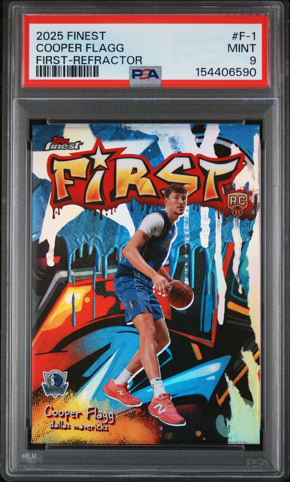 2025 TOPPS FINEST FIRST REFRACTOR #F-1 COOPER FLAGG PSA 9