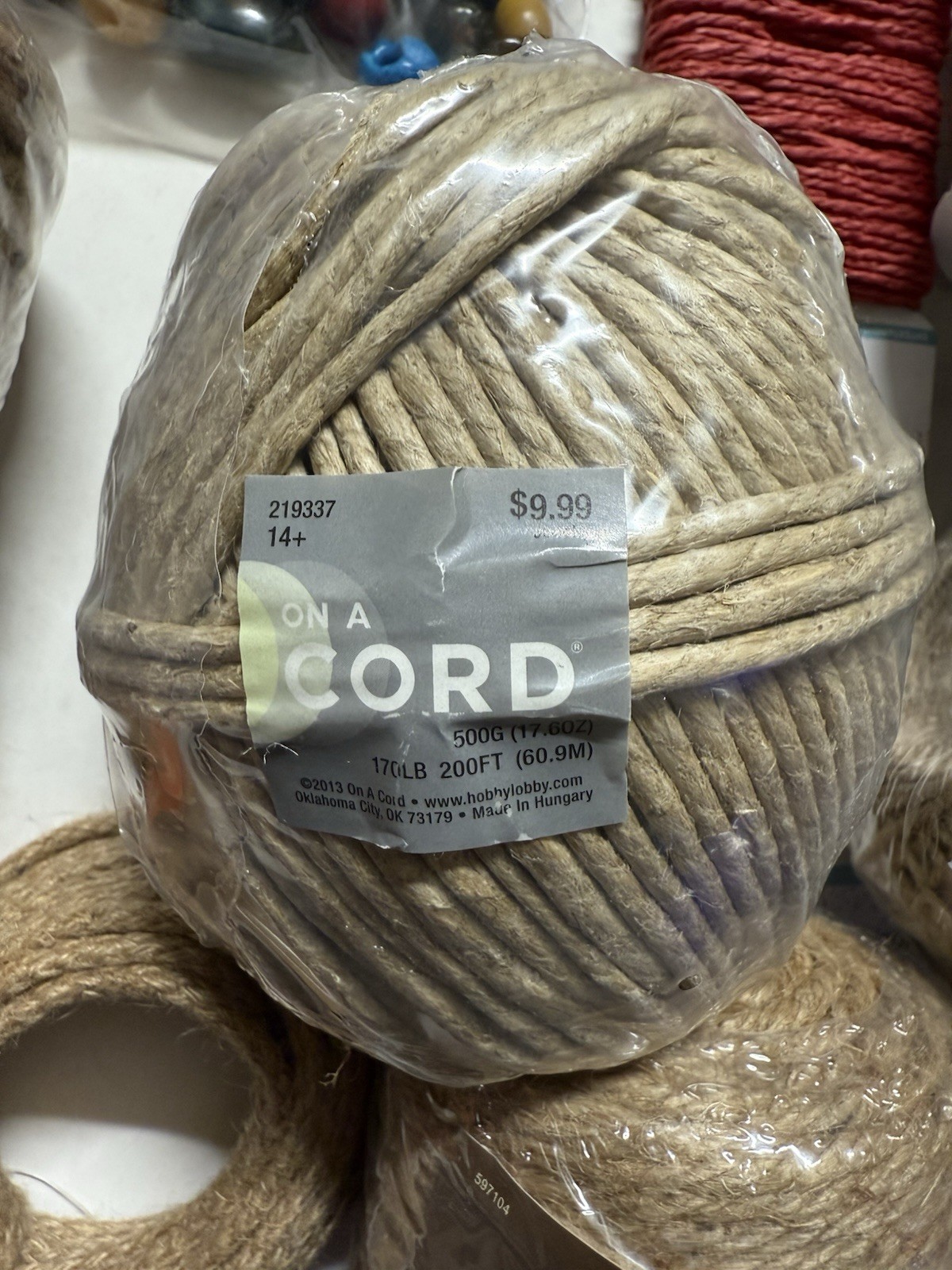 Mixed Lot Macrame Jute Cord Thread And Beads Crafts