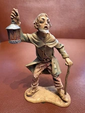 VTG FONTANINI NATIVITY FIGURINE 5" SET MORDECAI LANTERN VILLAGER 1983 128B