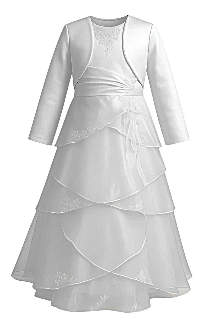 Kommunionkleid Kommunionskleid 128 134 140 146 152 XL XXL Kerzenrock Tasche *22