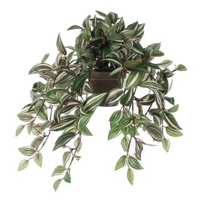 Mica Kunstpflanze Tradescantia hängend grün im Topf 45 x 25 cm  Kunstpflanzen