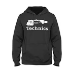 Technics Hoodie Stylus Logo DJ Dance Electro EDM House Acid Turntable Vinyl