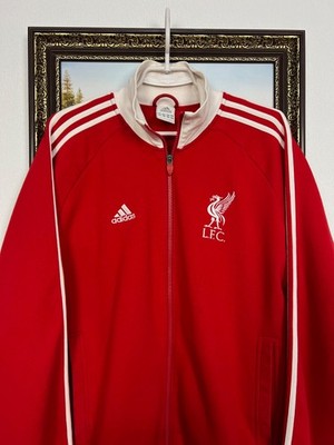 Vintage Adidas Liverpool Football Jacket Soccer Red Track Top Mens