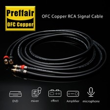 15AWG High Quality OFC Copper Audio Cable Gold Plated RCA Plug Interconnect Cord