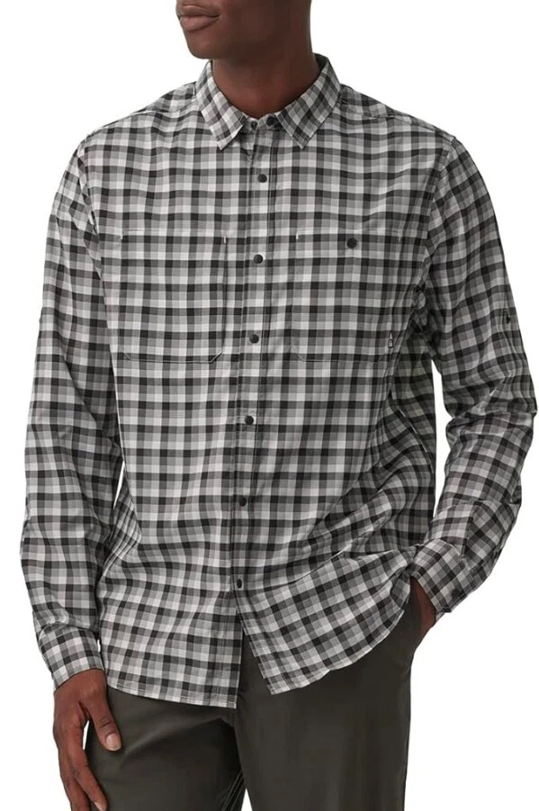 BASS OUTDOOR Men Woven Shirt, Black, Small