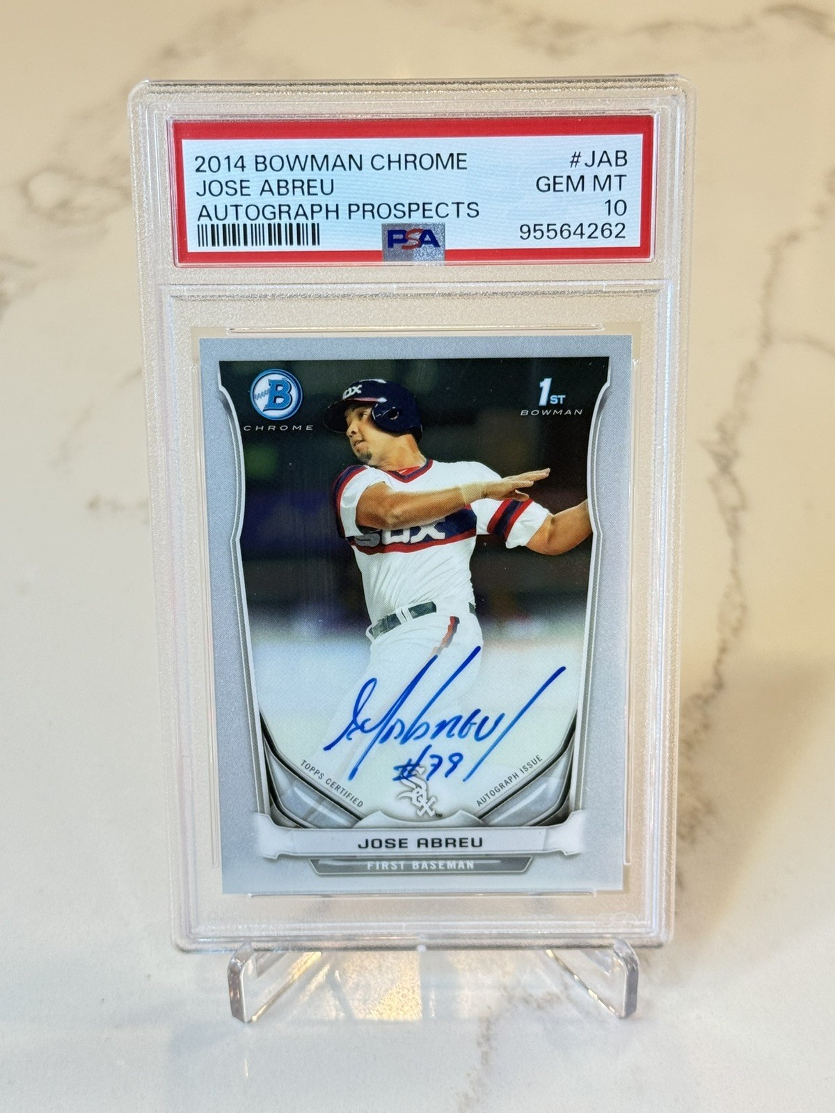 Jose Abreu - 2014 1st Bowman Chrome Autograph Prospects Rookie PSA 10 (Low Pop)