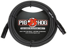 PHM10BKW Black/White Woven High Performance XLR Microphone Cable, 10 Feet