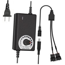 12V PWM PC Fan Hub with Splitters, Compatible with 2PCS 3-Pin 4-Pin Computer