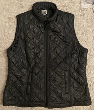 CHICO  S black sleeveless quilted vest 2 Large L