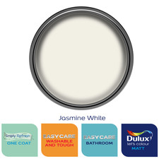 Image of Dulux Paint Jasmine White Matt Emulsion Various Finishes 2.5 Litres