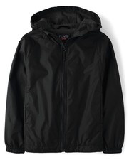 The Children's Place,Boys,Uniform Windbreaker Jacket,Onyx,Large