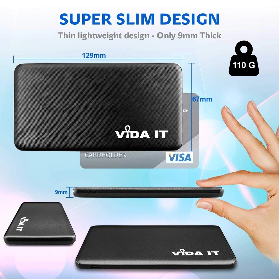 Slim 5V 2A Power Bank for Heated Vest Rechargeable Heated Jacket Battery Pack... - Image 3 of 4