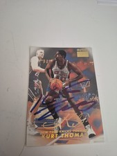 Kurt Thomas New York NY Knicks Signed Skybox Premium Card NBA Texas Christian