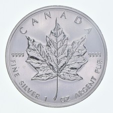 Better Date - 2003 Canada 5 Dollars - 1 Oz Maple Leaf World Coin- Silver *357