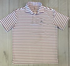 Rhoback Polo Red White Blue Striped Performance USA Flag Patriotic Golf Medium