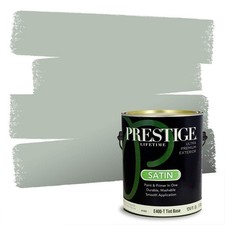 PRESTIGE Exterior Paint & Primer Olive Branch Satin 1 Gallon