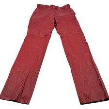Vtg Burgundy Leather Flare Pants Wms 30" High Waist Y2K Streetwear Retro Vericci