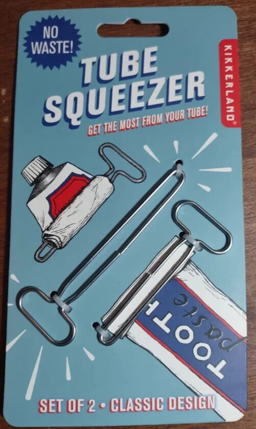 Kikkerland PURSE LIGHT+ Toothpaste Tube Stainless Steal Squeezer Unused ...