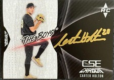 Carter Holton Signed Rookie Trading Card Vanderbilt - Atlanta Braves