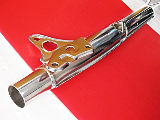 Fit SUZUKI A100 AS100 AC100 EXHAUST MUFFLER "CHROME PLATED" 2 HOLES #BI629# - Image 3 of 4