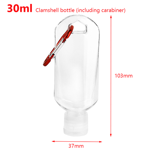 10Pcs Clear Travel Plastic Bottle Lotion Cream Empty Spray Bottle Hook Key Ring - Picture 10 of 17